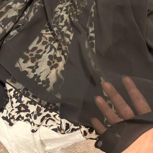 DIANE VON FURSTENBERG Malba Printed Trim Silk Wrap Dress Size 4 - Picture 10 of 12